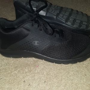 all black champion running shoes (memory foam)